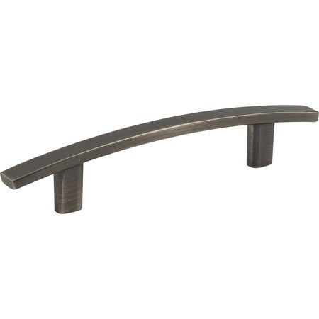 96 Mm Center-to-Center Brushed Pewter Square Thatcher Cabinet Bar Pull